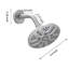 Motif moderne à 6 jets avec 1,8 gal / min 6 po Pomme de douche murale fixe-113722408