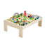 Table de jeu en bois pour enfants avec plateau réversible, ensemble multicolore 120 pièces et bac de rangement pliable pour 3 ans et plus