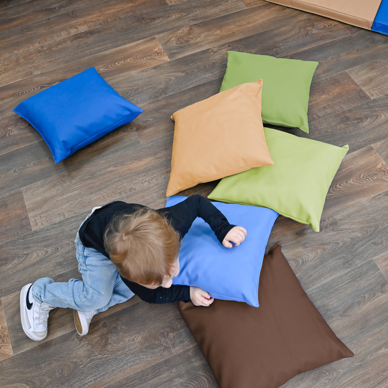 Coussins gonflables 17 po 17 po, Bleu / brun / vert / brun clair