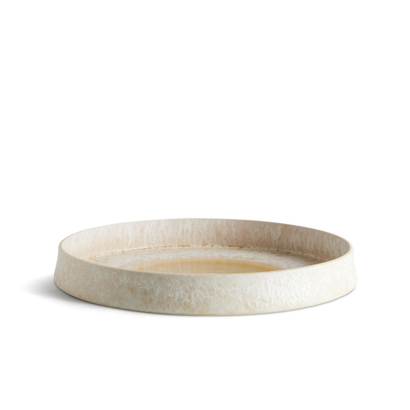Terra Porcelain China Platter, Dusty Rose, 1.5" H x 13" W x 13" D