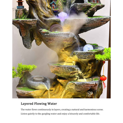 Fontaine de style chinois en résine de poudre de pierre