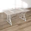 Table de cuisine extensible de style nordique, table de salle à manger extensible, avec base en tréteaux robuste