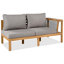 4-Pieces Outdoor L-Shaped Sofa Set With Woven Mesh Armrests & Coffee Table-662833176
