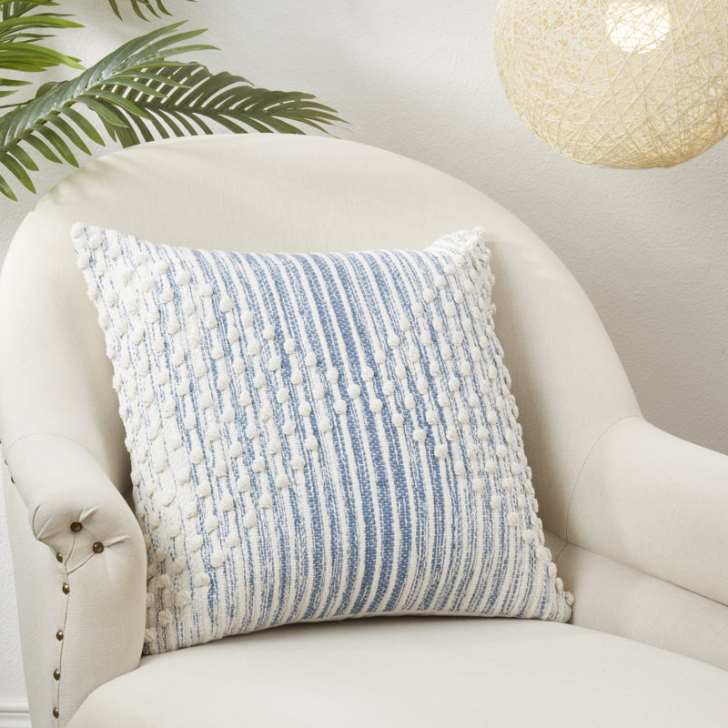 Kavya Collection Abstract Cotton Throw Pillow, Polyester, Turquoise
