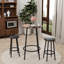 Ensemble de tables de bar L 23,6 po x l 23,6 po x H 36,2 po en MDF et métal 3 pièces