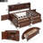Wooden Captain Bed with Built-in Storage Shelves