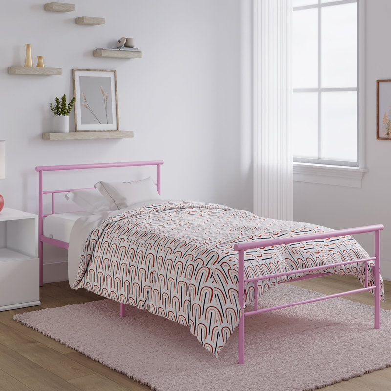Seattle Metal Twin Bed, Pink