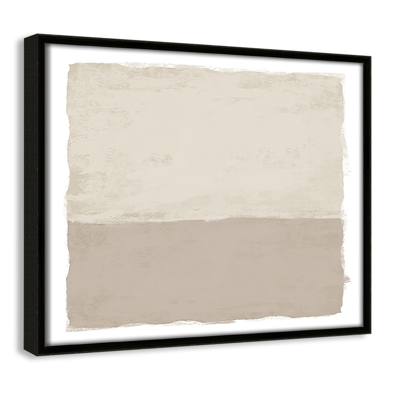 Silent Sands II - Landscape Version Print par Natalie Carpentieri, Toile avec cadre, L 11,5 po x H 9,5 po, Flottant espresso