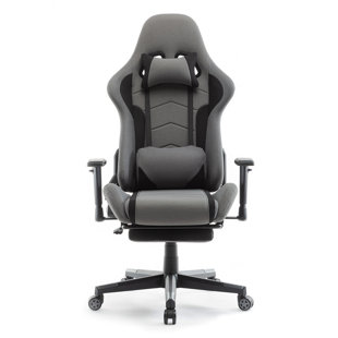 Fabric Gaming Chair with Footrest