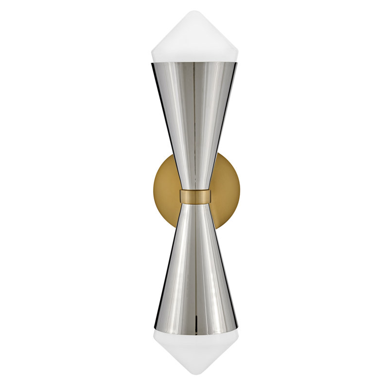 Frasco Andrelisa 2 - Light Dimmable Armed Sconce, Polished Nickel