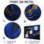 «Blue and Gold River of Marble Chaos - Abstract Metal Decor», impression murale décoration murale en marbre-1588437999