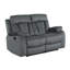 Causeuse inclinable en tissu de microfibre transitionnel-405401830