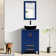 24 In. W X 19 In. D X 32 In. H Bath Vanity In Blue With Solid Surface Top In Blue