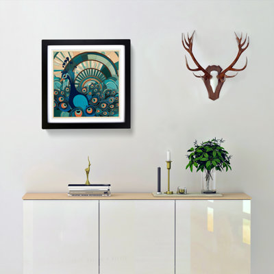 Peacock Constructivism No.2 - Framed Print