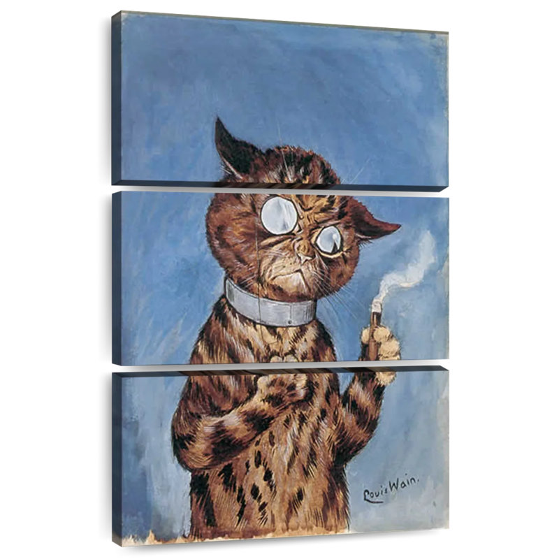 Chat Ketti avec un cigare, H 32 po x l 20 po