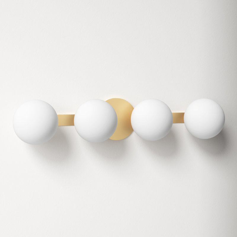 Samson 4 - Light Vanity Light, Aged Brass
