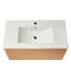 Meuble-lavabo simple mural et flottant pré-assemblé de 36 po avec comptoir en céramique