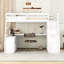 Lit mezzanine simple avec bureau, 7 tiroirs et 2 tablettes en blanc - Robuste pour 6 ans et plus. Construire. Idéal pour la chambre à coucher. Pour plus de 6 ans