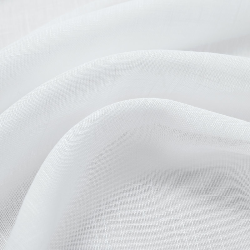 Draycott Polyester Semi-Sheer Grommet Lightweight Curtain Pair(Set of 2), White, 52" W x 96" L