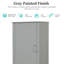 Grande armoire de rangement pour salle de bain, armoire de rangement autoportante avec deux tiroirs et tablette réglable, panneau de fibres à densité moyenne avec finition peinte-290020058