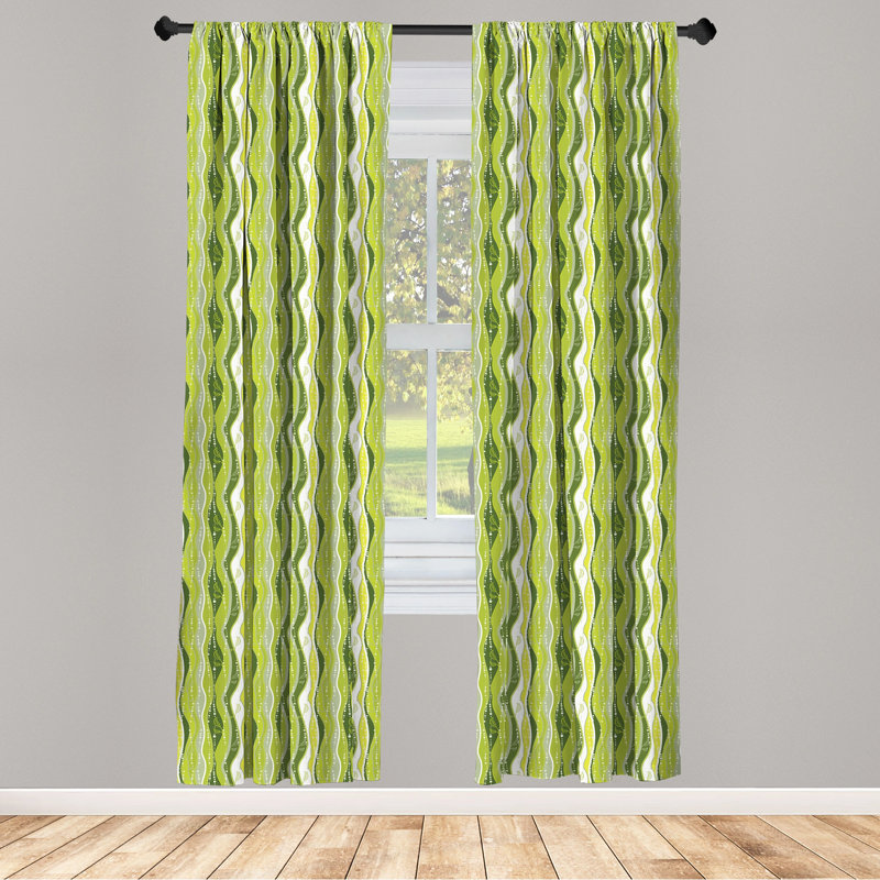 Floral Semi-Sheer Rod Pocket Curtain Panels, 28" x 95"