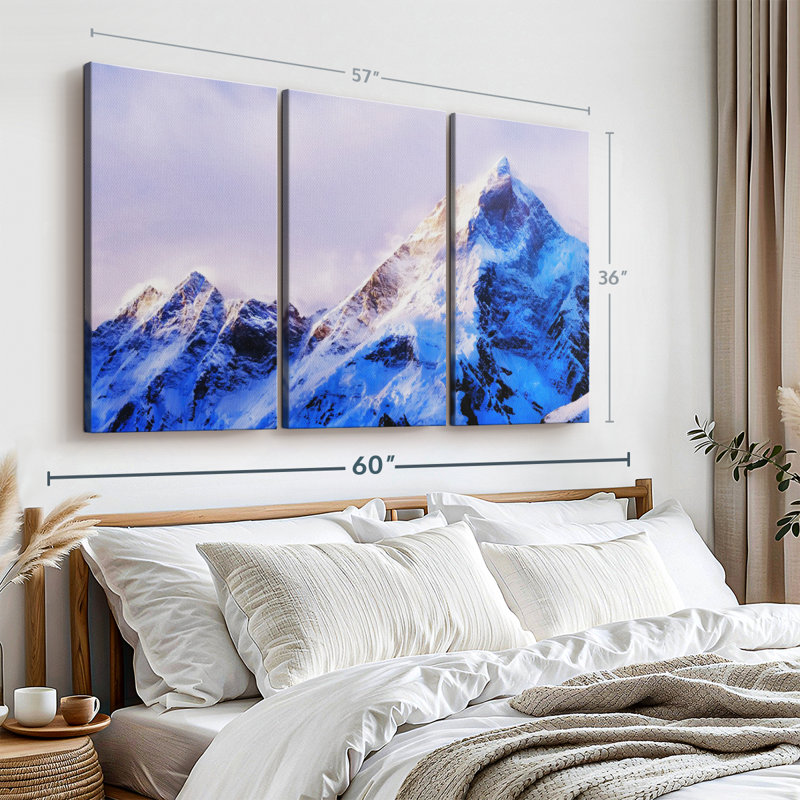«Mt Everest Summit» sur toile, H 36 po x l 57 po x P 1,25 po