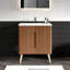 CC0430F305 Meuble-lavabo à rayures 30 po noyer sans lavabo et armoire de salle de bain Etna