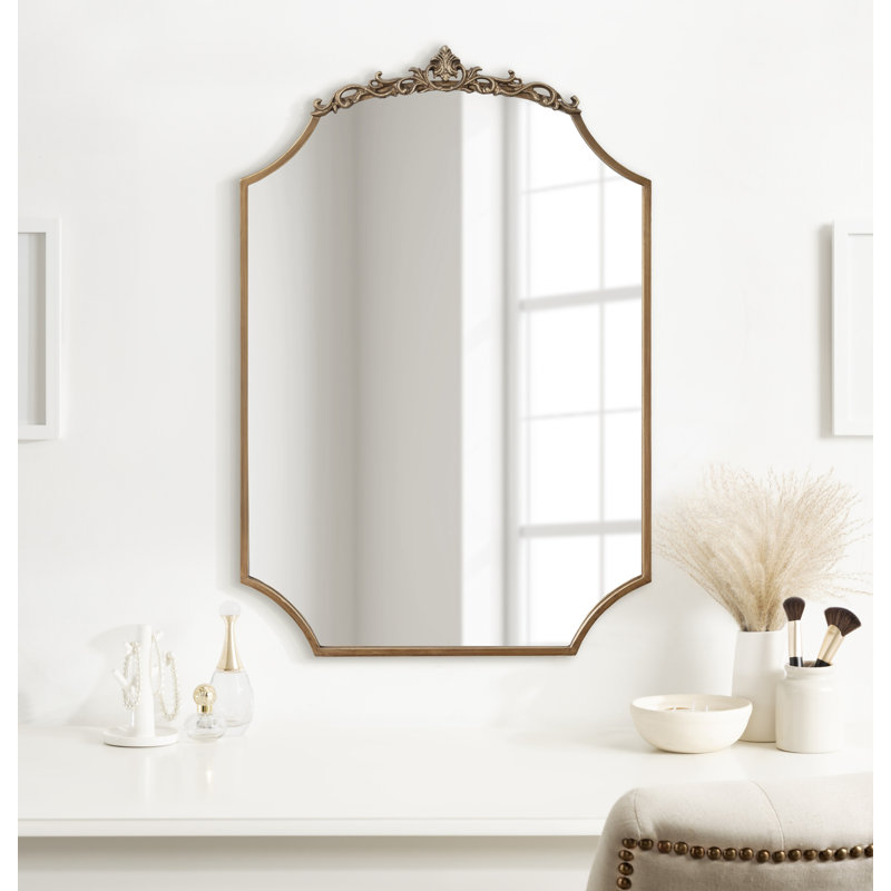 Jervaris Ornate Scalloped Wall Mirror, 36" x 24"