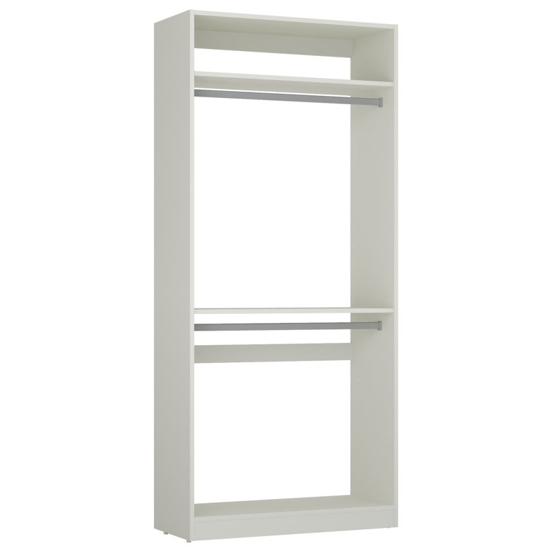 Module pour système de garde-robe avec tringle à vêtements - 84 po 30 po 16 po - Blanc, Blanc
