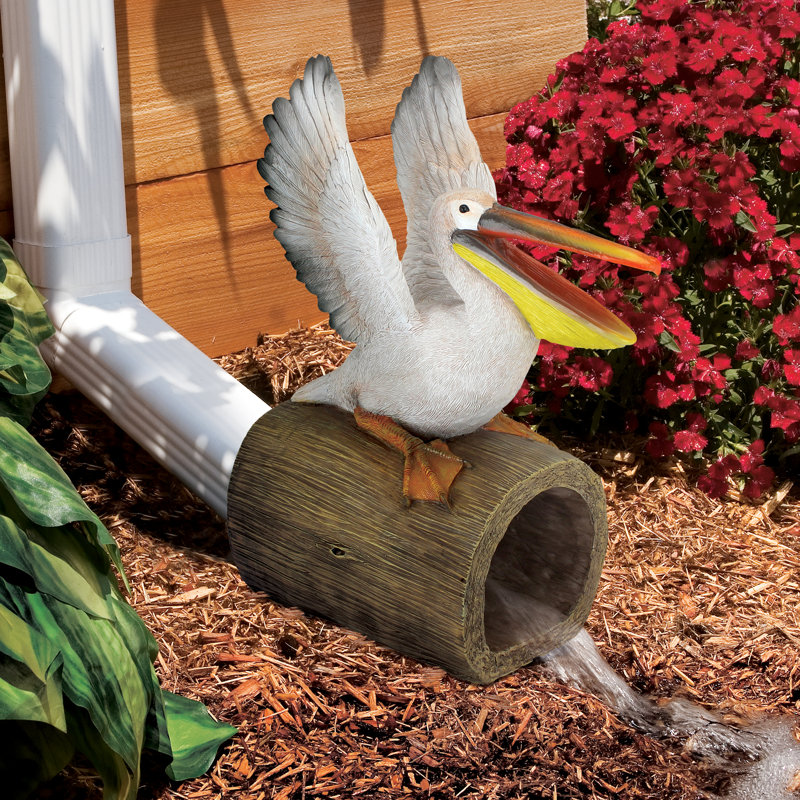 Gutter Guardians Splash the Pelican Downspout Statue