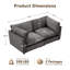 Canapé modulaire en chenille de l 74,8 po Eagan Heffernan -1190565305