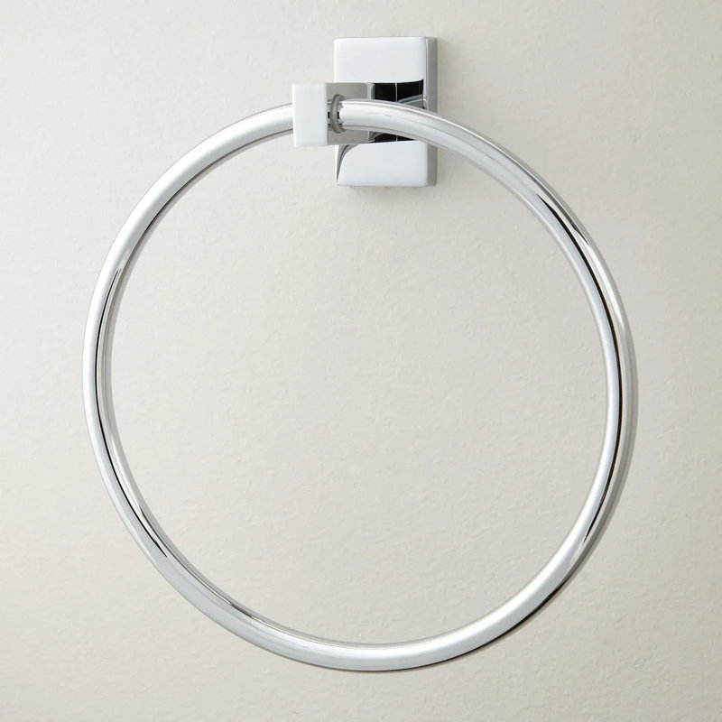 Helsinki Collection Wall-Mount Towel Ring, Chrome