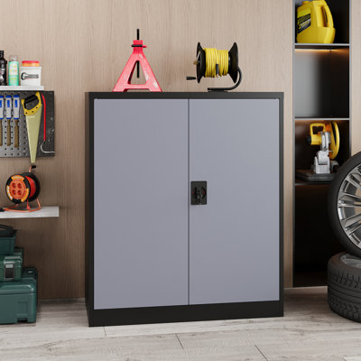 Armoire de rangement simple en acier (H 35,43 po x l 31,5 po x P 15,75 po)