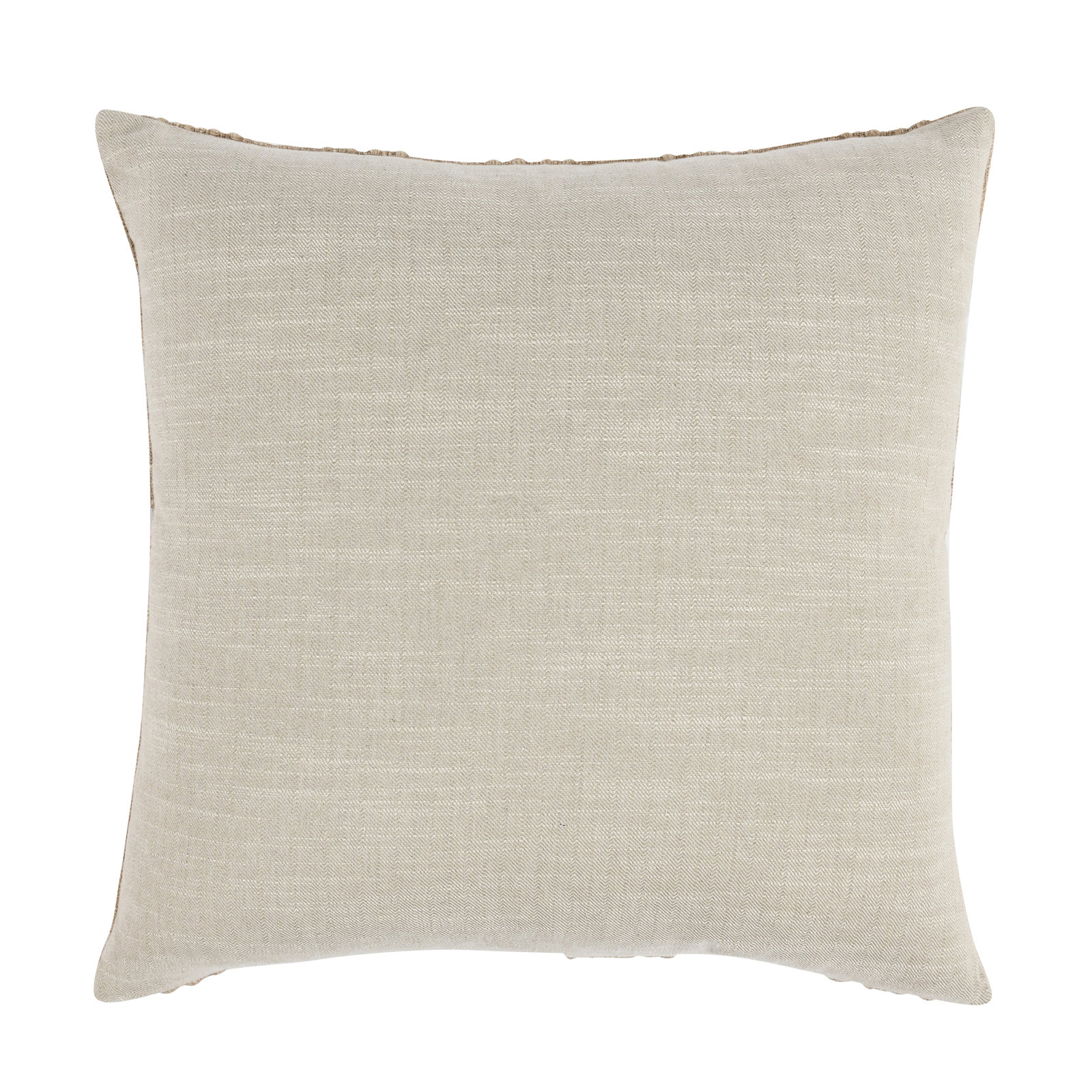 Kara 22" x 22" Cotton Pillow Cover & Insert, Natural Striped