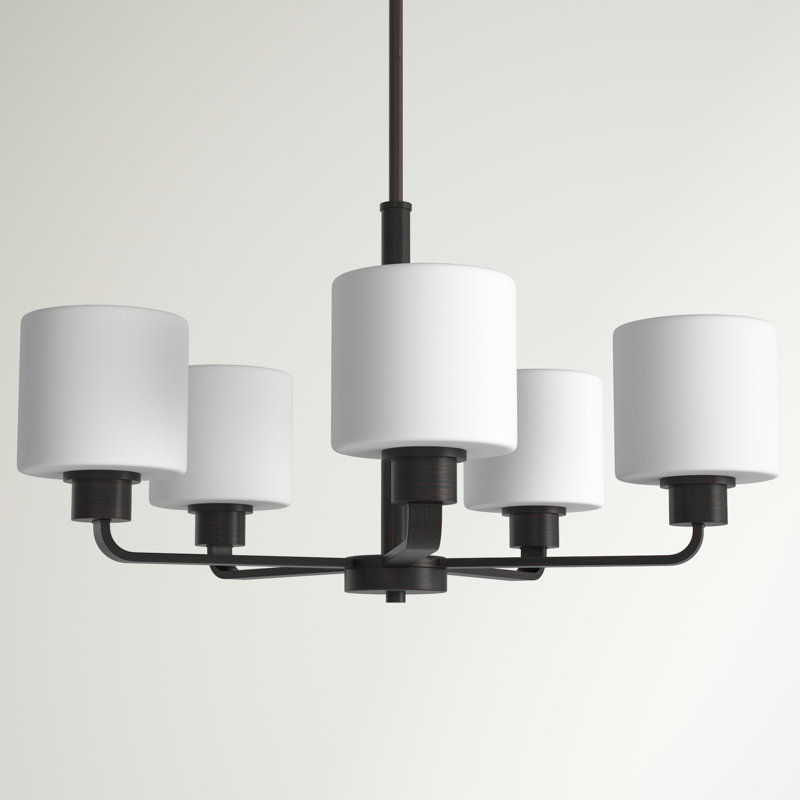 Lustre à cinq lumières Canfield de Génération Lighting , Sienne brûlée, Non