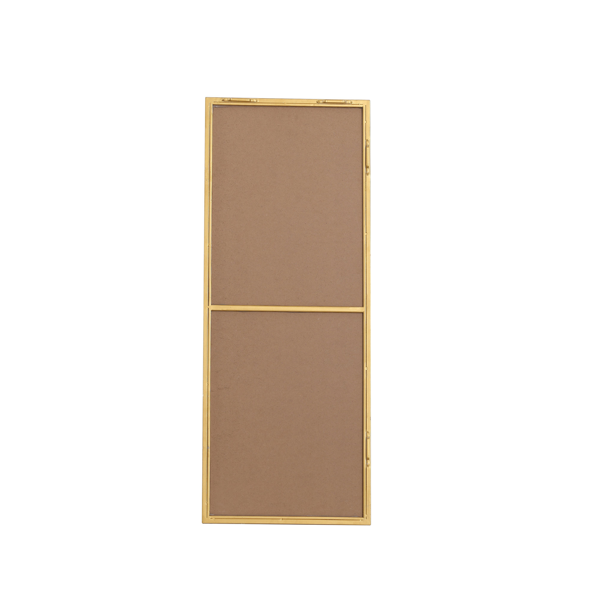 Sabine Metal Rectangle Wall Mirror, 36" x 14", Brass