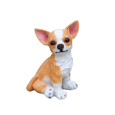 Statue de jardinière chien Chihuahua assis