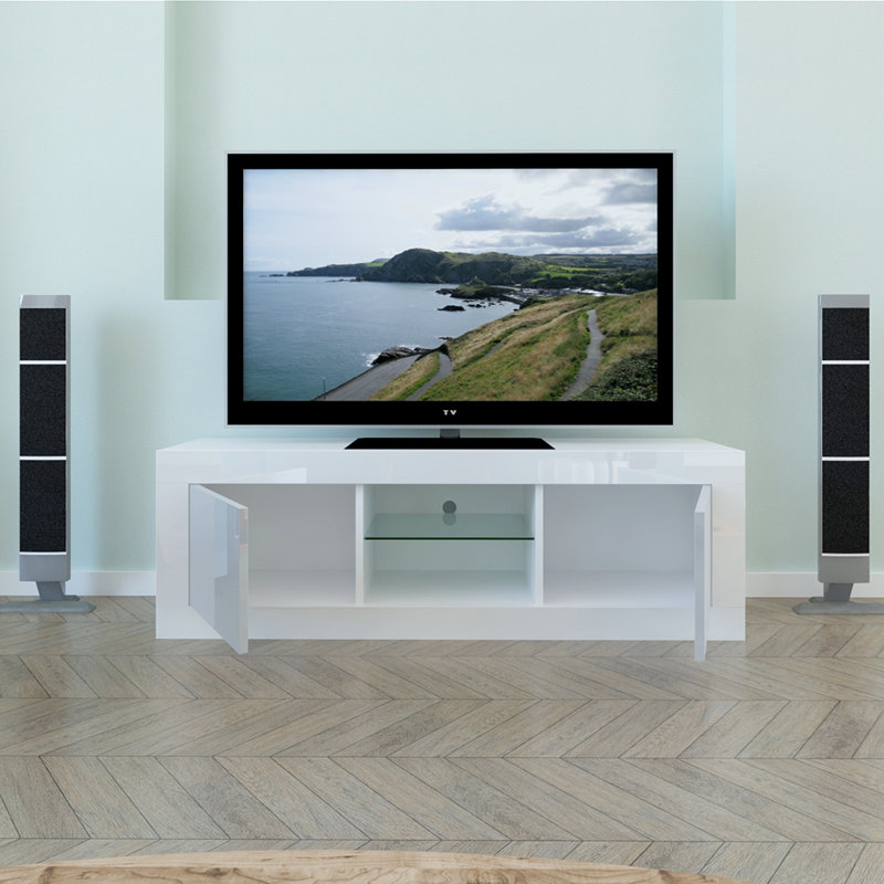 Unfinished TV Stand for TVs up to 60", Grey/White