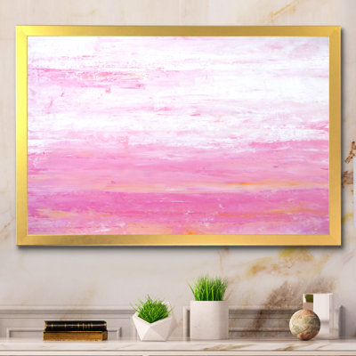 «Pink and Orange Abstract Art II», reproduction d'art sur toile