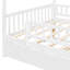 Lit double en bois avec lit gigogne simple, blanc-2019778848