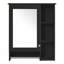 Armoire de toilette 3 en 1, fixation murale 24 po avec tablette réglable et barre à serviettes, miroir haute définition pour meuble-lavabo-1519752298