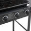 Barbecue au gaz propane à 4 brûleurs avec brûleur latéral, barbecue extérieur de 42 000 BTU et 534 pieds carrés, grilles recouvertes d'émail, grille de réchaud et table d'appoint pliable