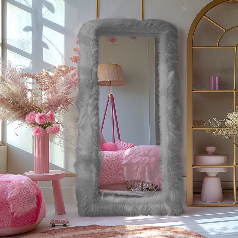Miroir de plancher Bohde, 63 po x 24 po, Gris