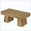 Table de salle à manger en bois, table de centre rectangulaire, table basse spacieuse