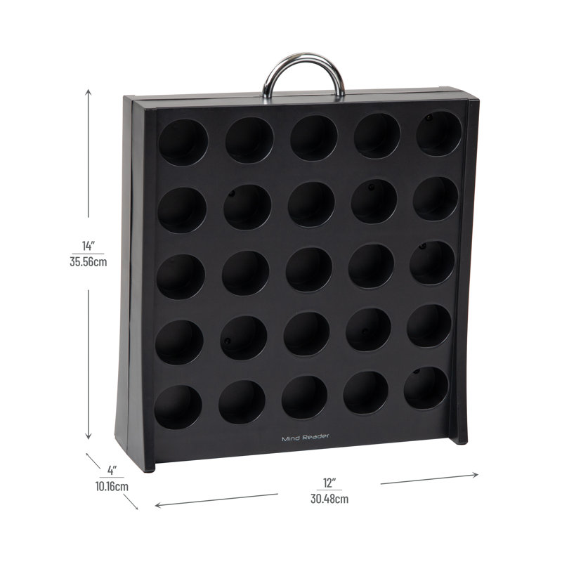Black Plastic Single-Serve Coffee Pod Storage Organizer
