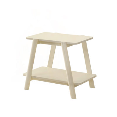 Mid-Century Modern Wood Shelf End Table