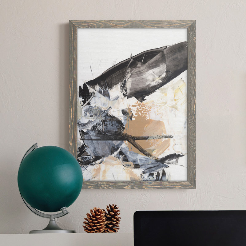 Toile encadrée de qualité supérieure Ruckus IV - prête à être accrochée, H 20 po x l 17 po x P 1 po, gris