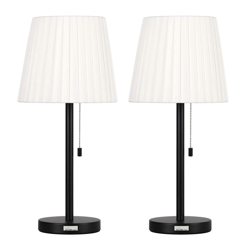 Ensemble de lampes de table 20 ", Blanc, Noir