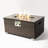 Outdoor Rectangle Fire Pit Table With Propane Tank Cover