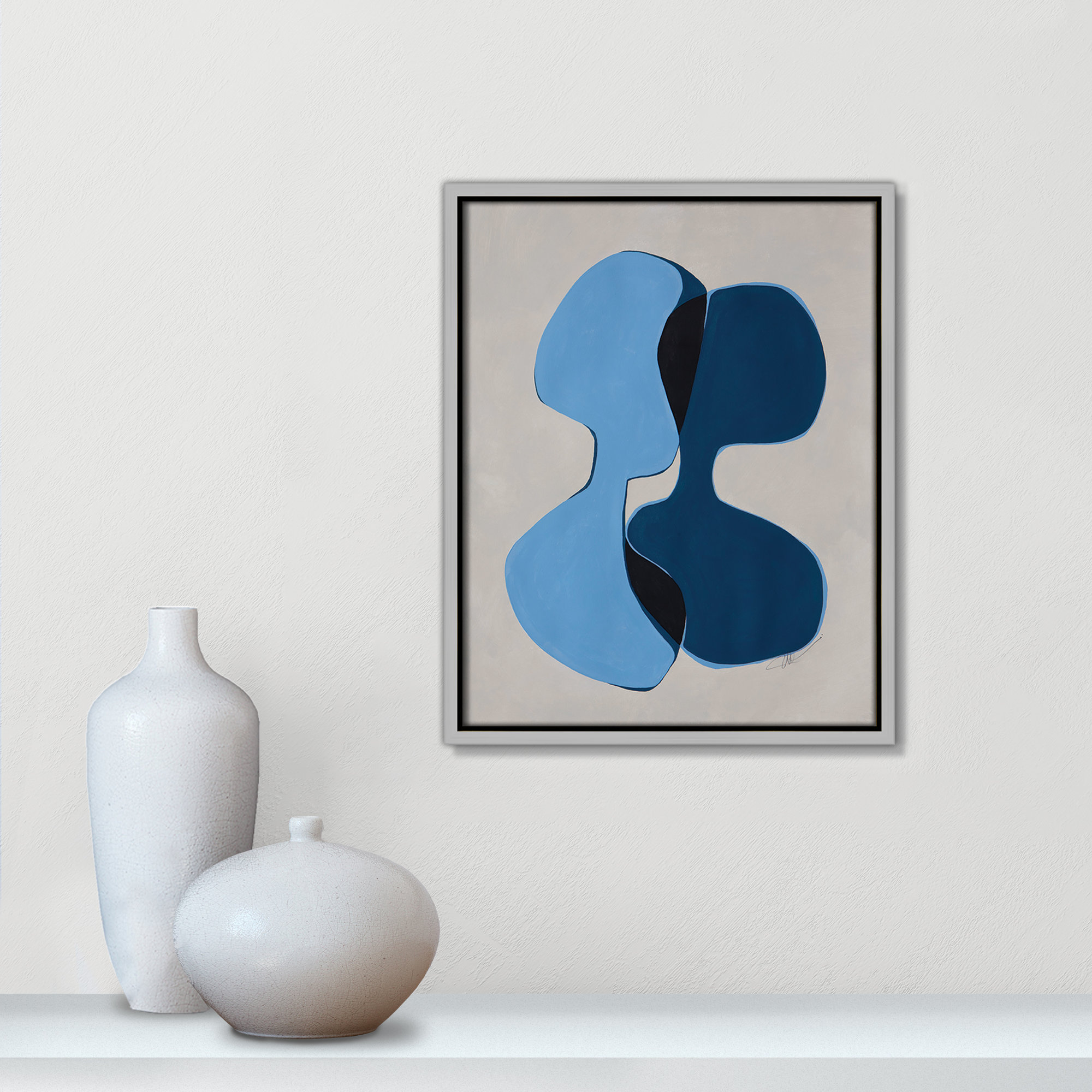 In Unity I by Filippo Ioco For Casa Fine Arts, Silver Framed, 15.5" H x 12.5" W x 2" D